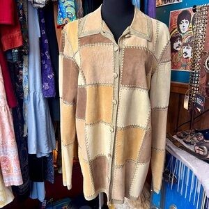 Y2K Suede Patchwork Jacket